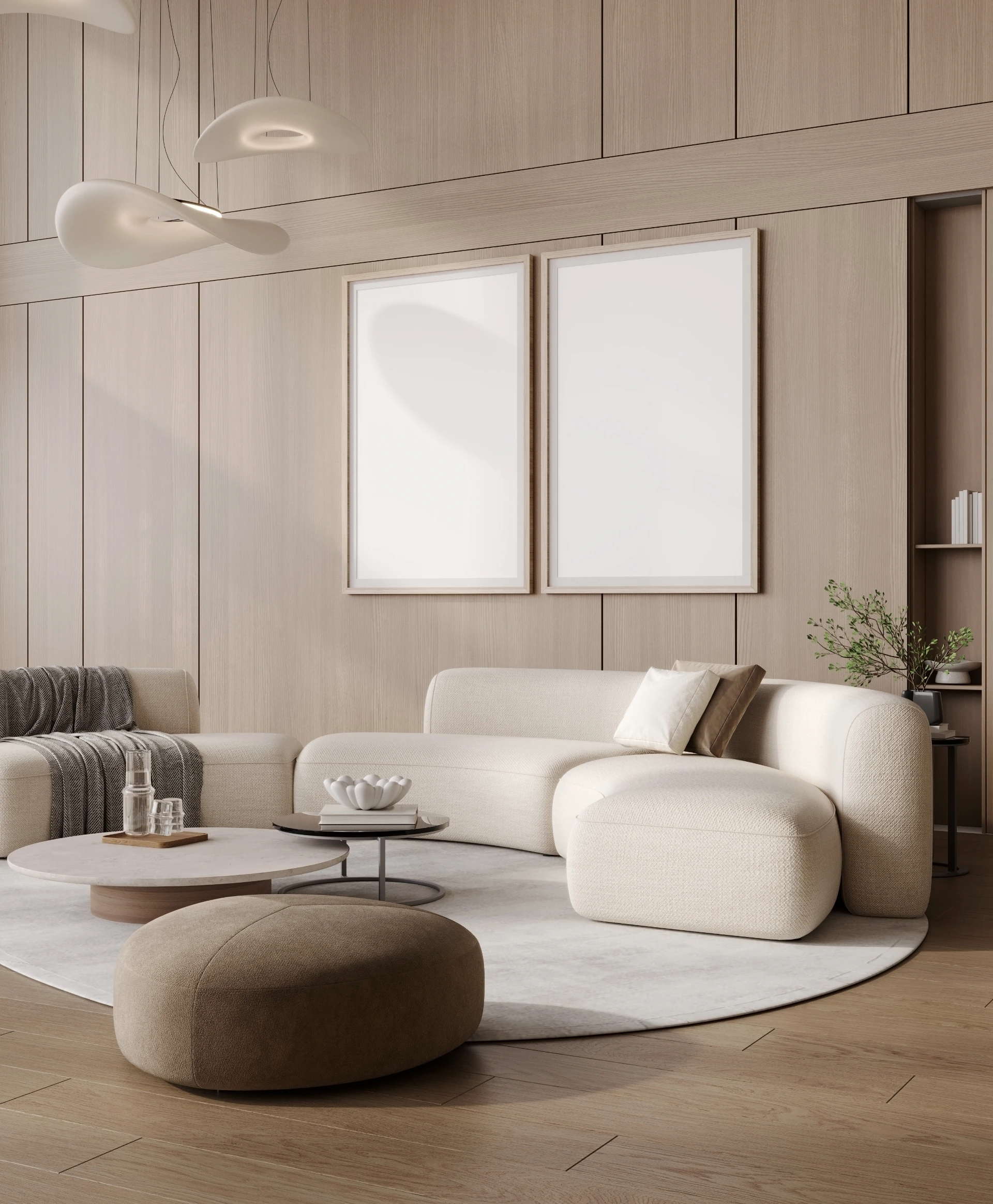 Luxury modern living room interior representing homes and real estate in Walnut Creek California